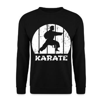 Karateka - Unisex Sweatshirt - black - Front - Alina (178cm) & Michal (187cm)