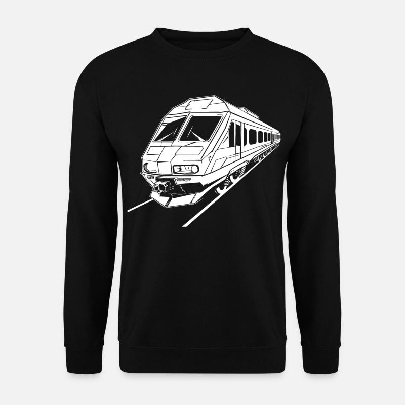Zug Zeichnung - Unisex Pullover - Schwarz