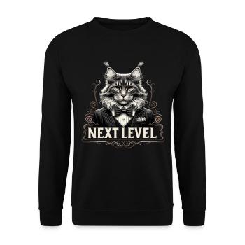 Maine Coon Cat Next Level Costume Cadeau de réussite - Sweat-shirt Unisexe - noir - Devant - Alina (178cm) & Michal (187cm)