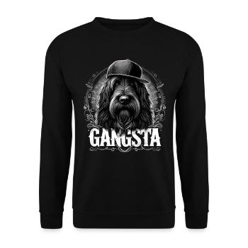 Cadeau Schapendoes Gangsta Gangster Cool Dog - Sweat-shirt Unisexe - noir - Devant - Alina (178cm) & Michal (187cm)