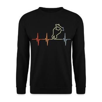 Skateboarder Cardiogram - Unisex Sweatshirt - black - Front - Alina (178cm) & Michal (187cm)