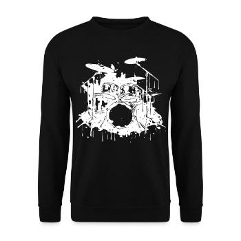 Graphiques de batterie - Sweat-shirt Unisexe - noir - Devant - Alina (178cm) & Michal (187cm)