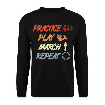 Motivation du cor français - Sweat-shirt Unisexe - noir - Devant - Alina (178cm) & Michal (187cm)