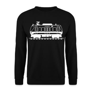 Dessin ferroviaire - Sweat-shirt Unisexe - noir - Devant - Alina (178cm) & Michal (187cm)