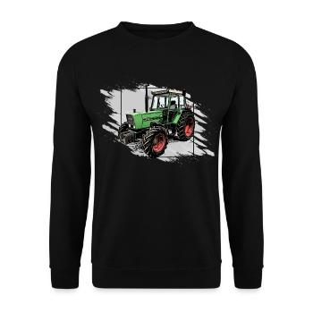 Traktor Farmer 306 - Unisex Pullover - Schwarz - Vorne - Alina (178cm) & Michal (187cm)