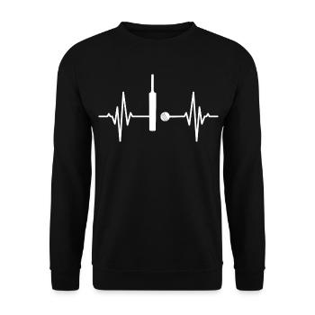 Cricket heartbeat - Unisex Sweatshirt - black - Front - Alina (178cm) & Michal (187cm)