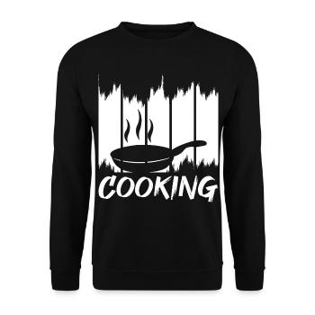Lustiges Kochen - Unisex Pullover - Schwarz - Vorne - Alina (178cm) & Michal (187cm)