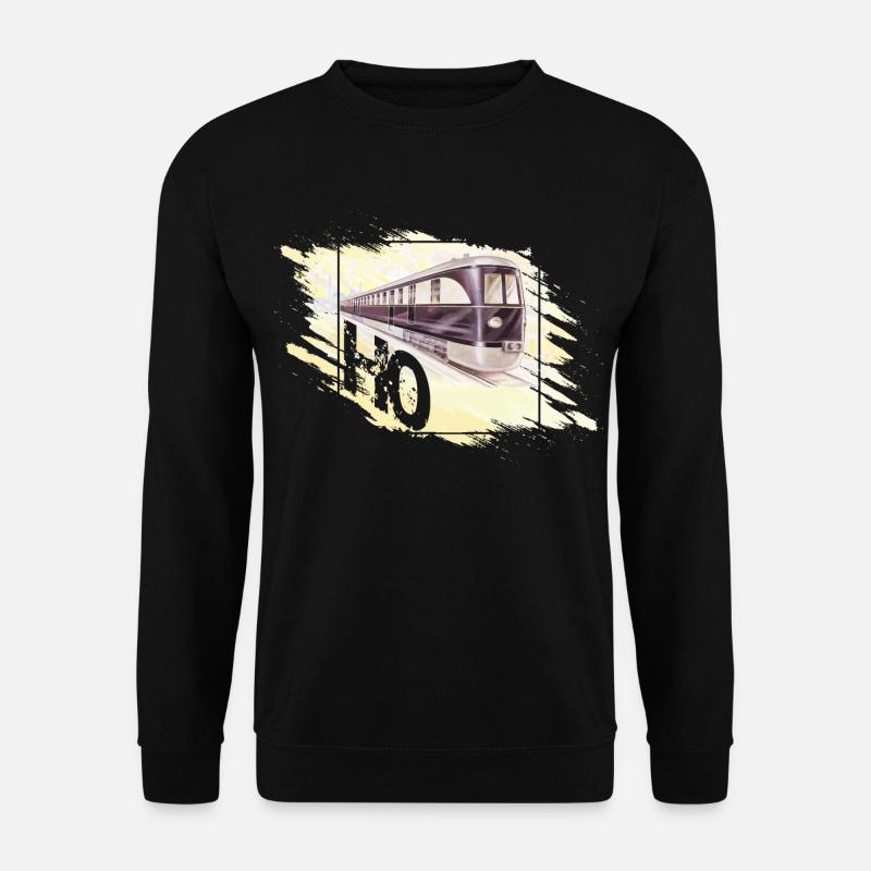 Modellbahn Spur H0 Design - Unisex Pullover - Schwarz