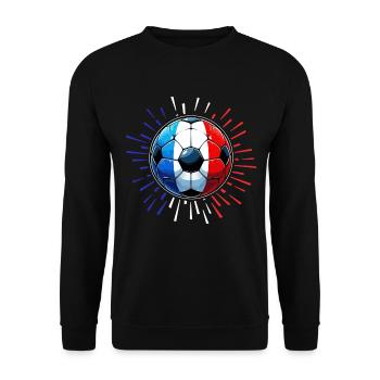 France Football Design – Pride and Elegance - Unisex Sweatshirt - black - Front - Alina (178cm) & Michal (187cm)