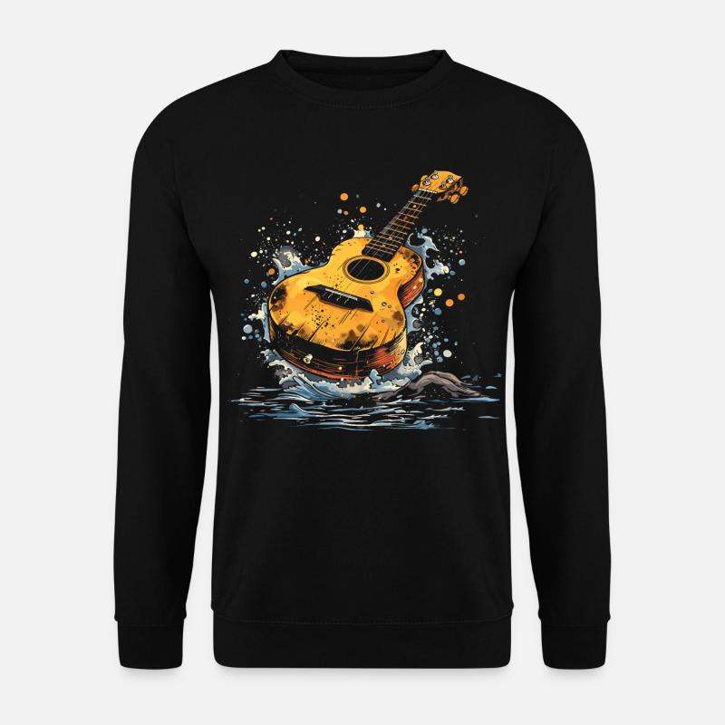 Illustration de ukulélé - Sweat-shirt Unisexe - noir