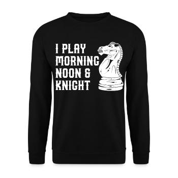 I Play Morning Noon & Knight - Unisex Sweatshirt - black - Front - Alina (178cm) & Michal (187cm)