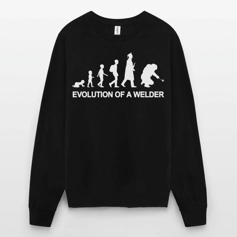 Evolution eines Schweißers Unisex Pullover