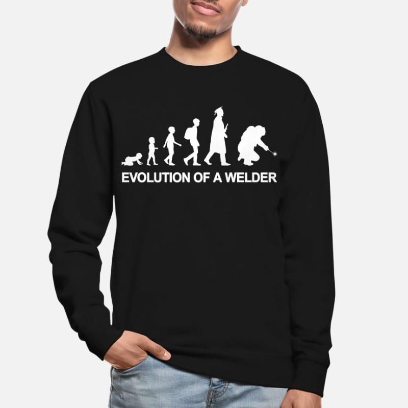 Evolution eines Schweißers Unisex Pullover