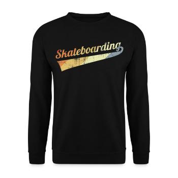 Skateboard rétro - Sweat-shirt Unisexe - noir - Devant - Alina (178cm) & Michal (187cm)