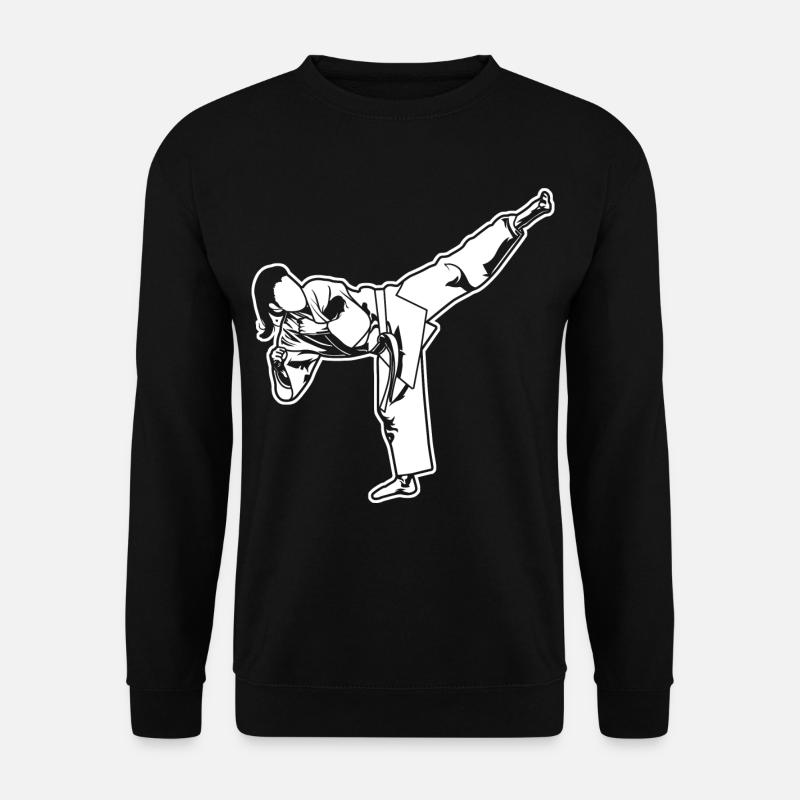Weibliche Karateka - Unisex Pullover - Schwarz