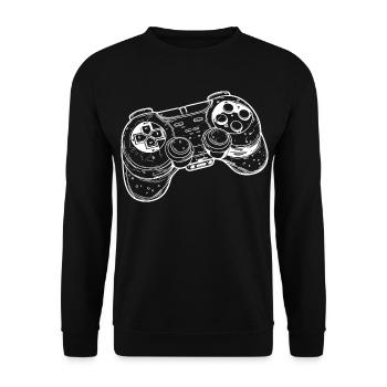 Dessin de manette de jeu vidéo - Sweat-shirt Unisexe - noir - Devant - Alina (178cm) & Michal (187cm)