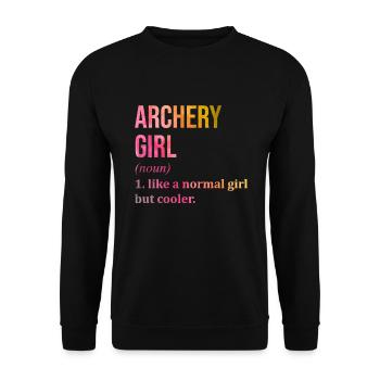Archery - Unisex Sweatshirt - black - Front - Alina (178cm) & Michal (187cm)