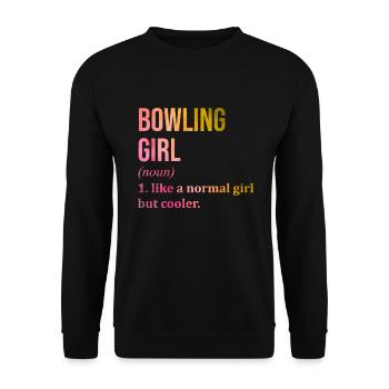 kegeln - Unisex Pullover - Schwarz - Vorne - Alina (178cm) & Michal (187cm)