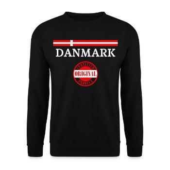 Flagge von Dänemark, dänischer Stolz - Unisex Pullover - Schwarz - Vorne - Alina (178cm) & Michal (187cm)