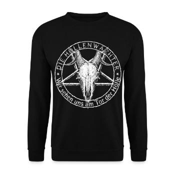 Die Höllenwächter Klassik  - Unisex Pullover - Schwarz - Vorne - Alina (178cm) & Michal (187cm)