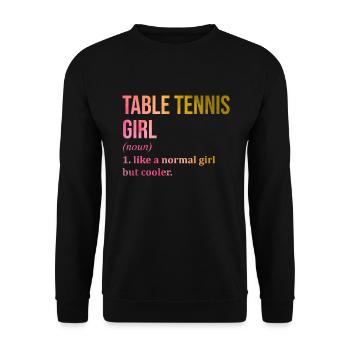 Tischtennis - Unisex Pullover - Schwarz - Vorne - Alina (178cm) & Michal (187cm)