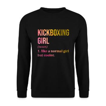 Kickboxer - Unisex Sweatshirt - black - Front - Alina (178cm) & Michal (187cm)