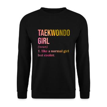 Taekwondo - Sweat-shirt Unisexe - noir - Devant - Alina (178cm) & Michal (187cm)