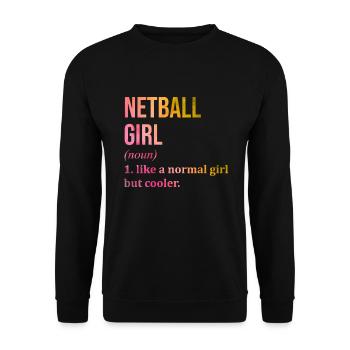 Netzball - Unisex Pullover - Schwarz - Vorne - Alina (178cm) & Michal (187cm)