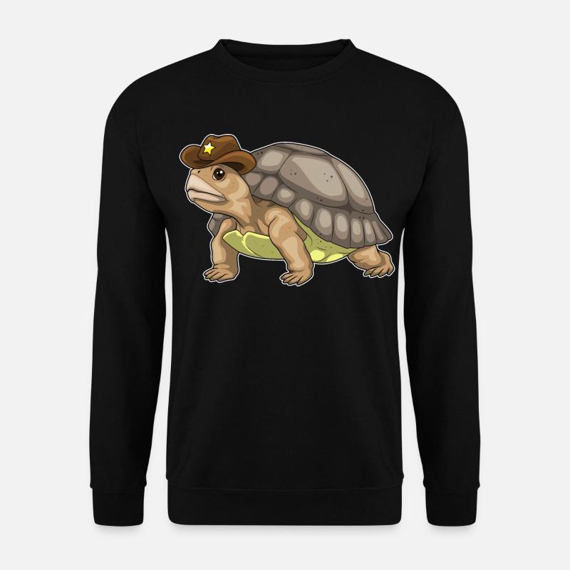 Turtle Sheriff Sheriff's Hat - Unisex Sweatshirt - black