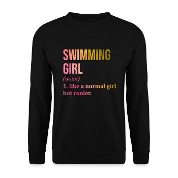 Schwimmer - Unisex Pullover - Schwarz - Vorne - Alina (178cm) & Michal (187cm)