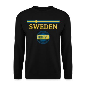 Drapeau de la Suède - Sweat-shirt Unisexe - noir - Devant - Alina (178cm) & Michal (187cm)