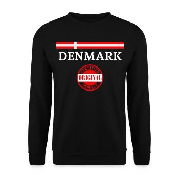 Flag of Denmark, Danish pride - Unisex Sweatshirt - black - Front - Alina (178cm) & Michal (187cm)