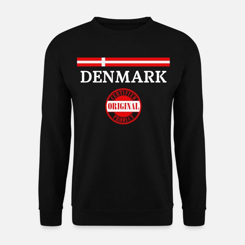 Drapeau du Danemark, fierté danoise - Sweat-shirt Unisexe - noir