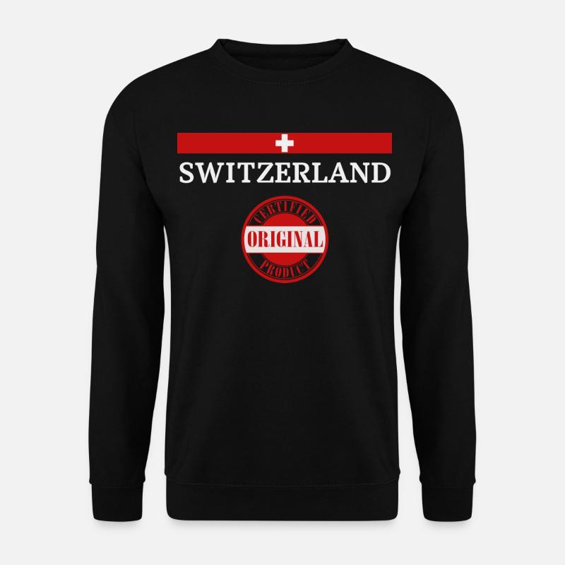 Schweizer Flagge - Unisex Pullover - Schwarz