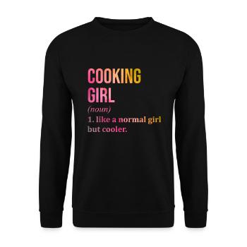 Cooking - Unisex Sweatshirt - black - Front - Alina (178cm) & Michal (187cm)