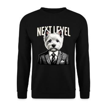 West Highland White Terrier Costume Next Level Gesch - Sweat-shirt Unisexe - noir - Devant - Alina (178cm) & Michal (187cm)