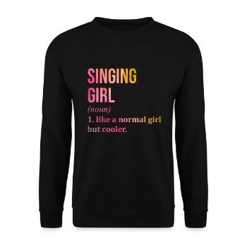 chanteur - Sweat-shirt Unisexe - noir - Devant - Alina (178cm) & Michal (187cm)