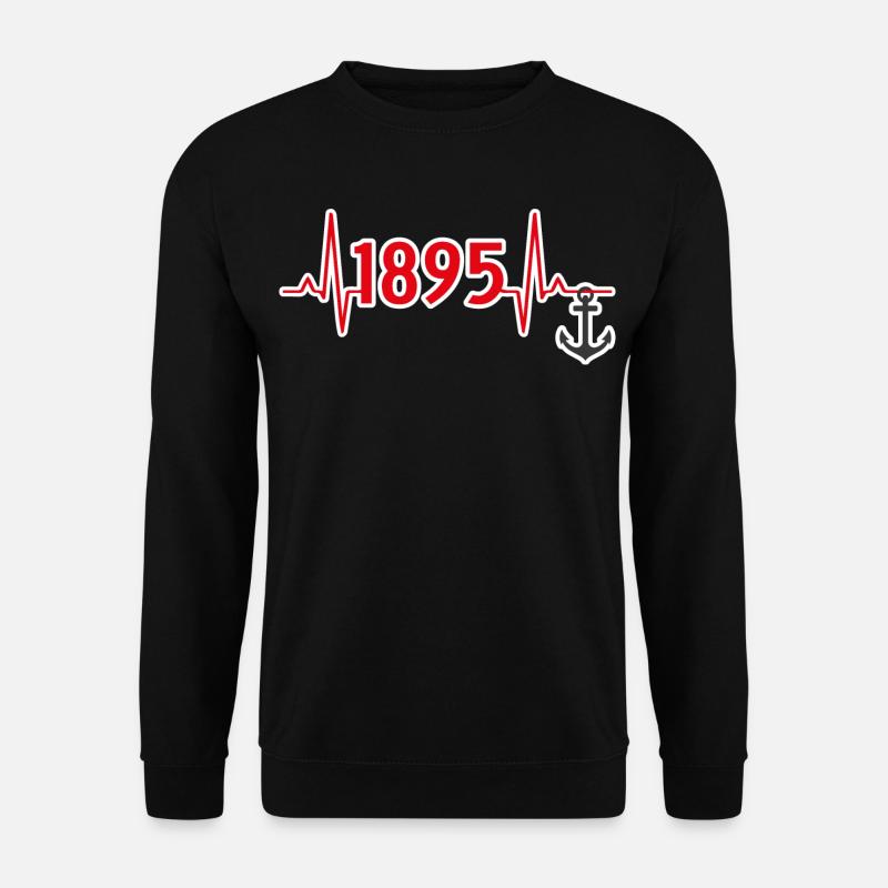 1895 mit Anker - Unisex Pullover - Schwarz