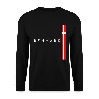 Flag of Denmark, Danish pride - Unisex Sweatshirt - black - Front - Alina (178cm) & Michal (187cm)