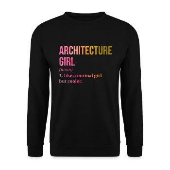 Architecture - Unisex Sweatshirt - black - Front - Alina (178cm) & Michal (187cm)