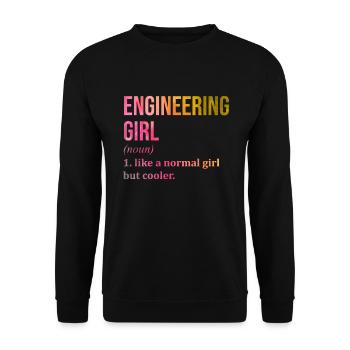 Engineering Engineering Engineering - Unisex Sweatshirt - black - Front - Alina (178cm) & Michal (187cm)