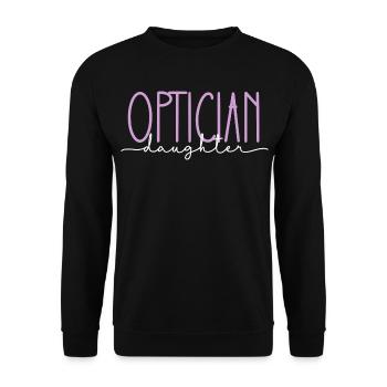 Optikerin stolze Tochter süßes Geschenk - Unisex Pullover - Schwarz - Vorne - Alina (178cm) & Michal (187cm)