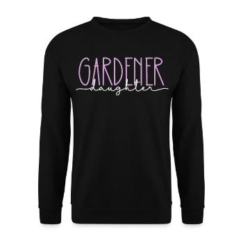 Gärtner stolze Tochter süßes Geschenk - Unisex Pullover - Schwarz - Vorne - Alina (178cm) & Michal (187cm)