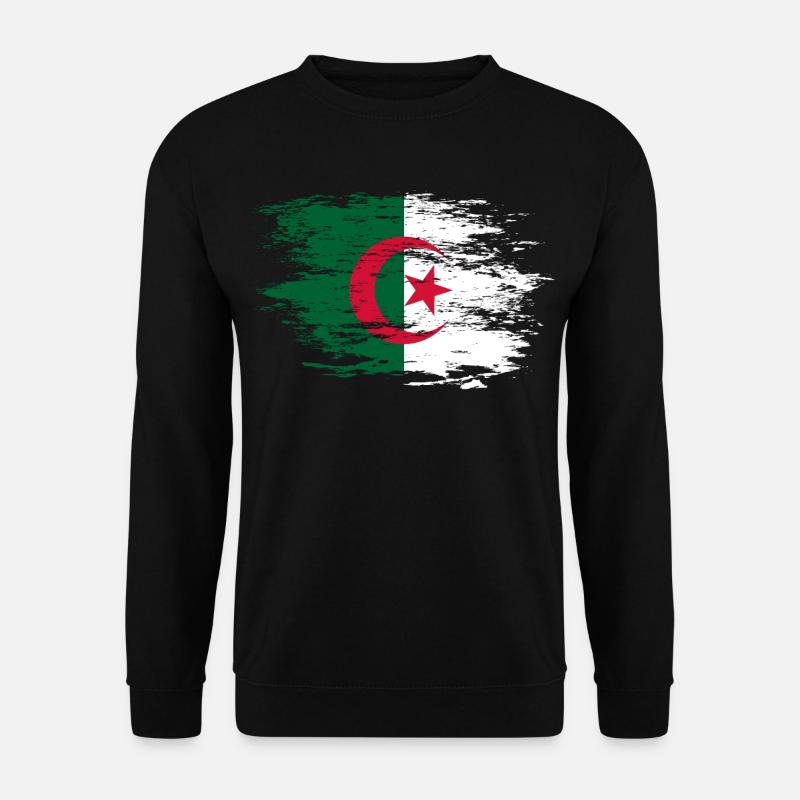 Algerien Flagge used - Unisex Pullover - Schwarz