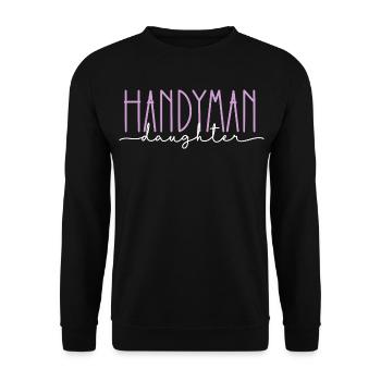 Handwerker stolze Tochter süßes Geschenk - Unisex Pullover - Schwarz - Vorne - Alina (178cm) & Michal (187cm)