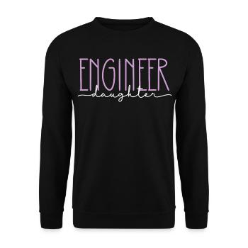 Ingenieur stolze Tochter süßes Geschenk - Unisex Pullover - Schwarz - Vorne - Alina (178cm) & Michal (187cm)