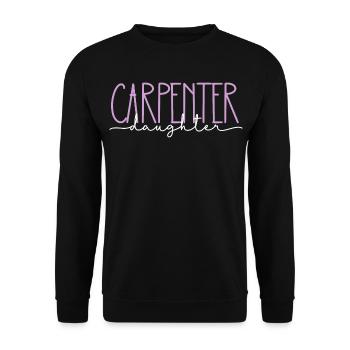 Tischler stolze Tochter süßes Geschenk - Unisex Pullover - Schwarz - Vorne - Alina (178cm) & Michal (187cm)