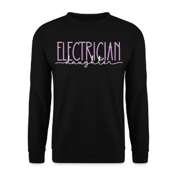 Elektriker stolze Tochter süßes Geschenk - Unisex Pullover - Schwarz - Vorne - Alina (178cm) & Michal (187cm)