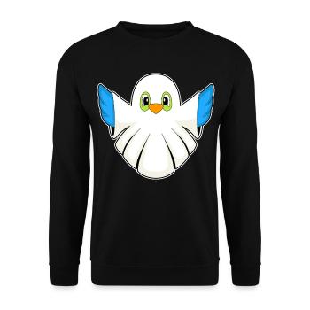 Bird Halloween Ghost - Unisex Sweatshirt - black - Front - Alina (178cm) & Michal (187cm)