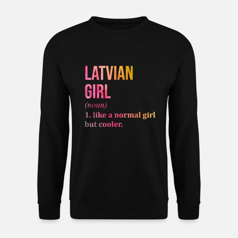 Lettland - Unisex Pullover - Schwarz